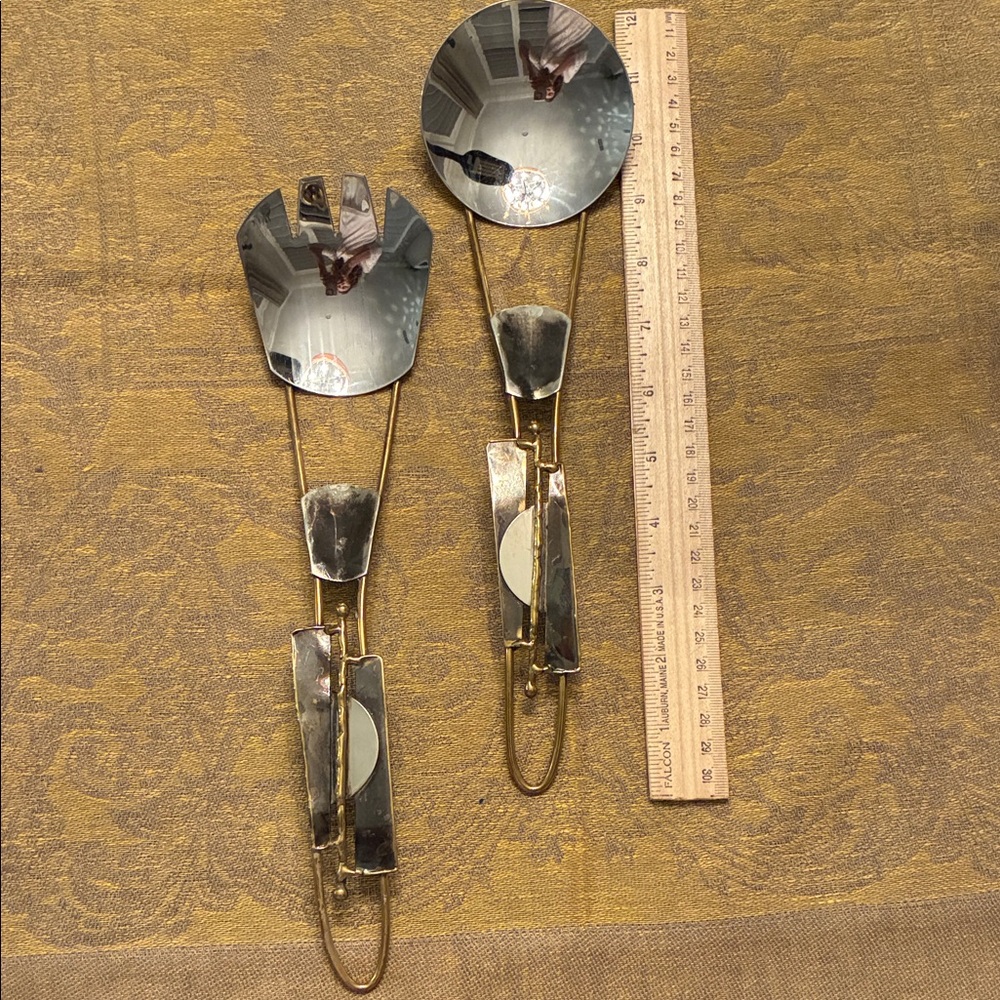 Vintage Mid -century Modern Salad Servers